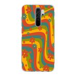 Manitoba Xiaomi Redmi Note 8 Pro Uyumlu Çiçek Desen Tasarımlı Baskılı Şeffaf Telefon Kılıfı, Çok Renkli