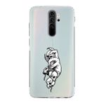 Manitoba Xiaomi Redmi Note 8 Pro Uyumlu Kuru Kafa Tasarımlı Baskılı Şeffaf Telefon Kılıfı