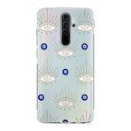 Manitoba Xiaomi Redmi Note 8 Pro Uyumlu Nazar Boncuğu Tasarımlı Baskılı Şeffaf Telefon Kılıfı