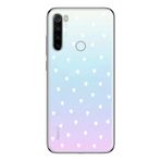 Manitoba Xiaomi Redmi Note 8 Uyumlu Baskılı Yumuşak Silikon Şeffaf Telefon Kılıfı, Kalp Deseni