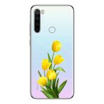 Manitoba Xiaomi Redmi Note 8 Uyumlu Baskılı Yumuşak Silikon Şeffaf Telefon Kılıfı, Sarı Çiçek Desen