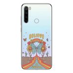 Manitoba Xiaomi Redmi Note 8 Uyumlu Believe Tasarımlı Baskılı Şeffaf Telefon Kılıfı, Çok Renkli