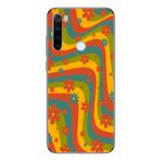 Manitoba Xiaomi Redmi Note 8 Uyumlu Çiçek Desen Tasarımlı Baskılı Şeffaf Telefon Kılıfı, Çok Renkli