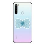 Manitoba Xiaomi Redmi Note 8 Uyumlu Kalp Yara Bandı Tasarımlı Baskılı Şeffaf Telefon Kılıfı, Çok Renkli