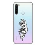 Manitoba Xiaomi Redmi Note 8 Uyumlu Kuru Kafa Tasarımlı Baskılı Şeffaf Silikon Telefon Kılıfı