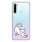 Manitoba Xiaomi Redmi Note 8 Uyumlu Sevimli Kedi Tasarımlı Baskılı Şeffaf Telefon Kılıfı, Çok Renkli