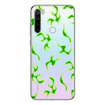Manitoba Xiaomi Redmi Note 8 Uyumlu Yeşil Yıldırım Tasarımlı Baskılı Şeffaf Telefon Kılıfı