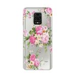 Manitoba Xiaomi Redmi Note 9 Pro ile Uyumlu Baskılı Yumuşak Silikon Şeffaf Telefon Kılıfı, Çiçek Desen