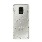 Manitoba Xiaomi Redmi Note 9 Pro ile Uyumlu Baskılı Yumuşak Silikon Şeffaf Telefon Kılıfı, Çiçek Deseni