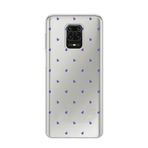 Manitoba Xiaomi Redmi Note 9 Pro ile Uyumlu Baskılı Yumuşak Silikon Şeffaf Telefon Kılıfı, Mor Kalp Deseni