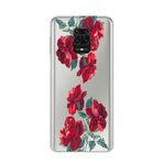 Manitoba Xiaomi Redmi Note 9 Pro Uyumlu Baskılı Yumuşak Silikon Şeffaf Telefon Kılıfı, Çiçek Desen