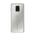 Manitoba Xiaomi Redmi Note 9 Pro Uyumlu Baskılı Yumuşak Silikon Şeffaf Telefon Kılıfı, Çiçek Deseni