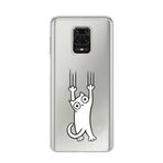 Manitoba Xiaomi Redmi Note 9 Pro/Note 9S ile Uyumlu Kedi Tasarımlı Baskılı Şeffaf Telefon Kılıfı