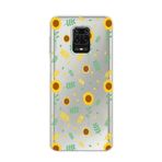 Manitoba Xiaomi Redmi Note 9 Pro/Note 9S Uyumlu Ay Çiçeği Tasarımlı Baskılı Şeffaf Telefon Kılıfı