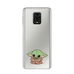Manitoba Xiaomi Redmi Note 9 Pro/Note 9S Uyumlu Baby Yoda Tasarımlı Baskılı Şeffaf Telefon Kılıfı