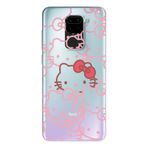 Manitoba Xiaomi Redmi Note 9 Uyumlu Hello Kitty Tasarımlı Baskılı Şeffaf Telefon Kılıfı