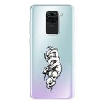 Manitoba Xiaomi Redmi Note 9 Uyumlu Kuru Kafa Tasarımlı Baskılı Şeffaf Silikon Telefon Kılıfı