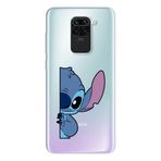 Manitoba Xiaomi Redmi Note 9 Uyumlu Stitch Tasarımlı Baskılı Şeffaf Telefon Kılıfı