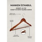 Manken İstanbul 10 Adet A-Kalite Ahşap Ceket Askısı Gömlek Askısı Tişört Askısı Ahşap Askı Elbise Askısı - Ceviz