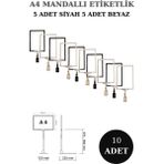 Manken İstanbul 10 Adet Siyah Beyaz A4 Mandallı Raf Etiketi Sepet Etiketi Çerçeveli Etiketlik Eşek-Askılık Etiketi