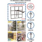 Manken İstanbul 15 cm - 50 Adet Cnc Büküm Dayanıklı Yapı 15 cm Siyah Tel Pano Kancası