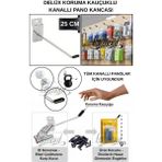 Manken İstanbul 20 Adet 25 cm Delüx Koruma Kauçuklu Kanallı Pano Kancası - Ekstra Güçlü - Raf Askısı - Raf Kancası - 001-Renkli