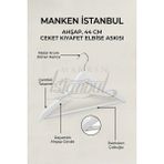 Manken İstanbul 20 Adet A-Kalite Ahşap Ceket Askısı Gömlek Askısı Tişört Askısı Ahşap Askı Elbise Askısı - Beyaz