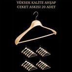 Manken İstanbul 20 Adet Yüksek Kalite 48 Cm Ahşap Askı Ceket Askısı Takım Elbise Askısı Ahşap Elbise Askısı Bej