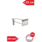 Manken İstanbul 20 cm Galvaniz Etiketli Tel Pano Kancası Raf Askısı - 200 adet