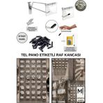 Manken İstanbul 25 Adet 15 cm Etiketli Tel Pano Kancası - Koruma Kauçuklu - Ekstra Güçlü - Raf Askısı - Raf Kancası