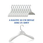 Manken İstanbul 25 Adet Soft Beyaz Abs Plastik Askı Ceket Elbise Askısı Kıyafet Askısı Gömlek Askısı