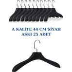 Manken İstanbul 25 Adet Soft Siyah Abs Plastik Askı Ceket Elbise Askısı Kıyafet Askısı Gömlek Askısı