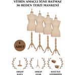 Manken İstanbul 4 Adet Vitrin Amaçlı 36 Beden Terzi Mankeni Vitrin Mankeni Cansız Manken (Iğne Batmaz)