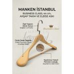Manken İstanbul 5 Adet Yüksek Kalite 44 Cm Ahşap Askı Ceket Askısı Takım Elbise Askısı Ahşap Elbise Askısı