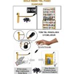 Manken İstanbul 50 Adet 20 cm Delüx Koruma Kauçuklu Gold Tel Pano Kancası - Ekstra Güçlü - Raf Askısı - Raf Kancası - 001-Renkli