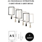 Manken İstanbul 6 Adet Siyah Beyaz A5 Mandallı Raf Etiketi Sepet Etiketi Çerçeveli Etiketlik Eşek-Askılık Etiketi