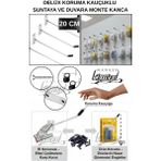 Manken İstanbul 75 Adet 20 cm Delüx Koruma Kauçuklu Suntaya ve Duvara Monte Kanca - Ekstra Güçlü - Raf Askısı