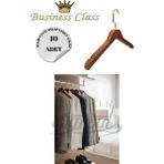 Manken İstanbul Business Class 10 Adet 44 cm Gold Italyan Kanca Masif Ahşap Takım Elbise Askısı Palto Ceket Askısı