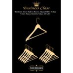 Manken İstanbul Business Class 45 cm Gold Italyan Kanca 10 Adet Ceket Askısı Buluz Askısı Elbise Askısı Ahşap Askı - Ahşap Rengi