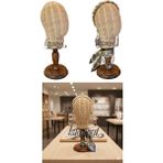Manken İstanbul El Yapımı Handmade Rattan Kafa Mankeni Peruk Şapka Aksesuar Mankeni - Doğal Şık Sunumun Anahtarı - 001-Renkli