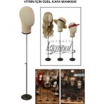Manken İstanbul Metal Standlı Kafa Mankeni Aksesuar Mankeni - Vitrinler İçin Hafif ve Dayanıklı Tasarım - 001-Renkli