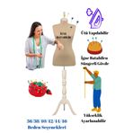 Manken İstanbul Yatay Ve Dikey Iğne Batabilen Süngerli Terzi Prova Mankeni (36-38-40-42-44-46 BEDEN) Po-01