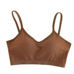 MaNMaNing Bandeau Kahverengi Bralettes Sırtı Açık Rahat Kaşkorse Günlük Kadın Sütyen