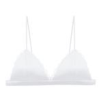 MaNMaNing Bralet Beyaz Saten Göğüs Pedli Kadın Hamile Sütyeni