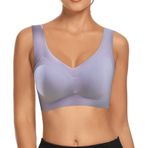 MaNMaNing Bralet Mor Straplez Hafif V Yaka Günlük Kadın Sütyen