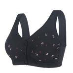 MaNMaNing Bralet Siyah Çiçek Desenli Sırtı Açık Telsiz Büyük Beden Kadın Sütyen