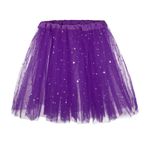 MaNMaNing Cosplay Rock-Cute Underrock bale eteği -Tu kadın eteği tütü karnaval sloganı Cosplay parti için, Koyu Lila, Tek Beden