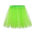 MaNMaNing Cosplay Rock-Cute Underrock bale eteği -Tu kadın eteği tütü karnaval sloganı Cosplay parti için, Yeşil., Tek Beden