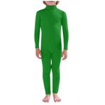 MaNMaNing "Cosplay ve Dans için Düz Renk Unisex Tiyatro Gösterisi Kostümü Dikişsiz Dar Kesim Tulum (Siyah) (Yeşil, XL)