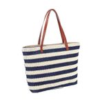 MaNMaNing Crossbody çanta kadınlar için büyük saman örgülü plaj çantası çizgili plaj çantası büyük boy açık seyahat depolama Tote bayanlar büyük Anti hırsızlık sırt çantası, mavi, One Size